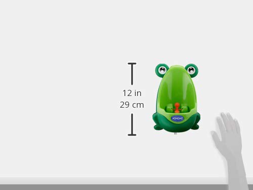 Toddler Urinal for Boys, Frog Potty Training Toilet with Spinning Target, Ages 1-6 (Green)