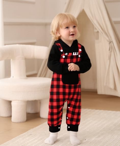 NZRVAWS Baby Boy Clothes Newborn Outfits Infant Romper Fall Winter Hoodie Pocket Pants Overalls Set NB-18M