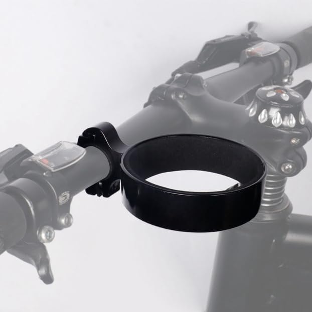 Premium Aluminium Bike Handlebar Cup Holder - Secure, Stylish, and Versatile, Baby Strollers Available (A Cup Holder-Black)