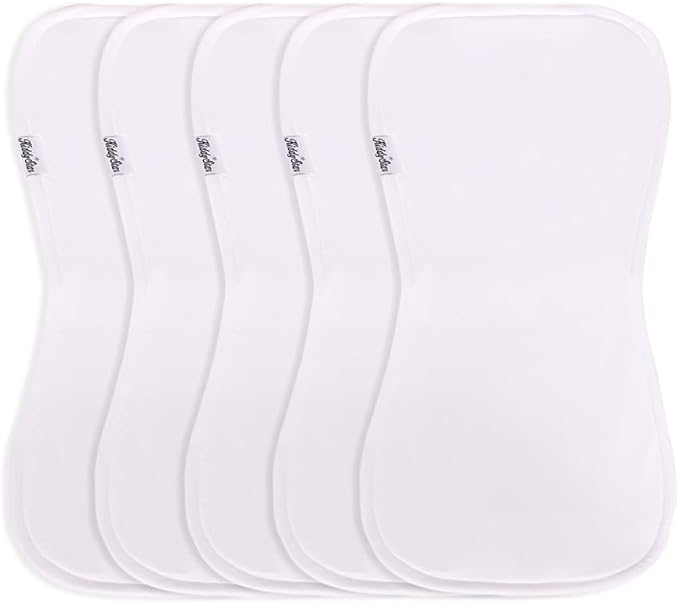 Premium 5-Pack Large Organic Cotton Burp Cloths โ 3 Layers, Ultra Soft & Absorbent Burping Towel, Shoulder Towel & Hand Towel