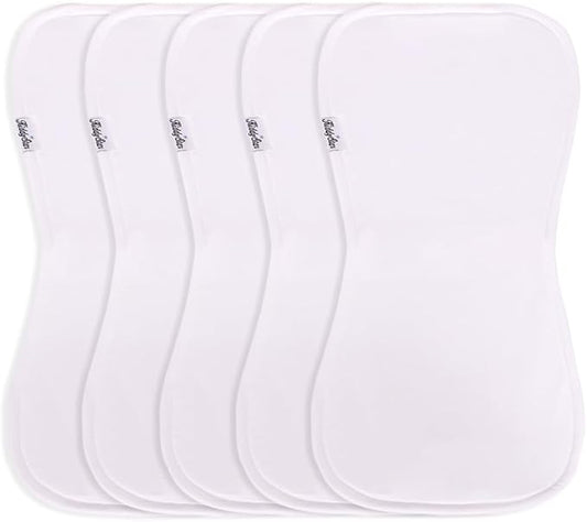 Premium 5-Pack Large Organic Cotton Burp Cloths – 3 Layers, Ultra Soft & Absorbent Burping Towel, Shoulder Towel & Hand Towel