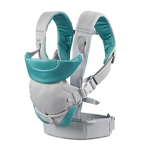 Infantino Flip 4-in-1 Convertible Baby Carrier, Adjustable, Ergonomic Babywearing, Registry Essential, Baby Carrier for Newborn to Toddler, Gray
