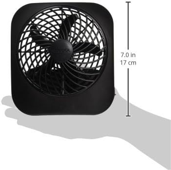 O2COOL Treva 5 Inch Battery Powered Fan Portable Desk Fan 2 Cooling Speeds with Compact Folding & Tilt Design Cubicle Accessories Small Portable (Black)