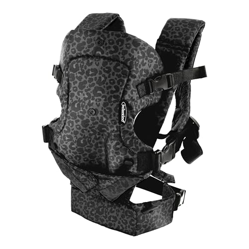 Infantino Flip 4-in-1 Convertible Baby Carrier, Adjustable, Ergonomic Babywearing, Registry Essential, Baby Carrier for Newborn to Toddler, Gray