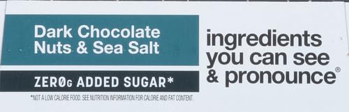 KIND ZERO Added Sugar Bars, Dark Chocolate Nuts and Sea Salt, Keto Friendly Snacks, Gluten Free, 5g Protein, 5 Count (Pack of 2)