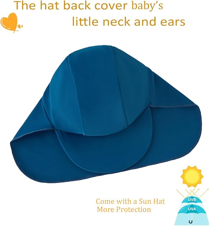 UMELOK Baby Boys UPF 50+ Sun Protection One Piece Rashguard Swimsuit with Snap Bottom