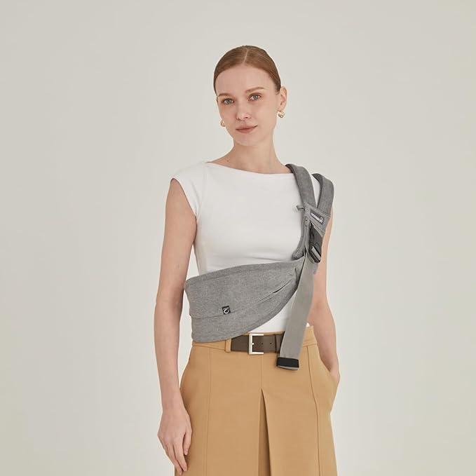 GOOSEKET 365 Toddler Carrier, 100% Cotton, Lightweight, Easy-to-USE, Portable, Suitable from 6-48 Months, Supports UP to 44LBS (Gray)