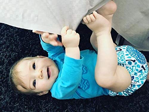 ALVABABY 6 Pack Cloth Diaper with 12 Inserts One Size Adjustable Washable Reusable Diaper Cover for Baby Girls and Boys