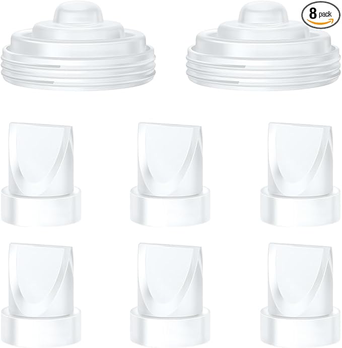6Pcs Duckbill Valves and 2Pcs Diaphragm Compatible with Momcozy M5 Breast Pump, Breast Pump Replacement Accessories for Momcozy M5, Replacement Accessories