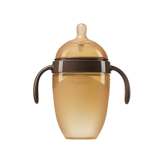 Thyseed Silicone Natural Breast-Like Bottle with Nipple(7-10 Months),8oz,1pack