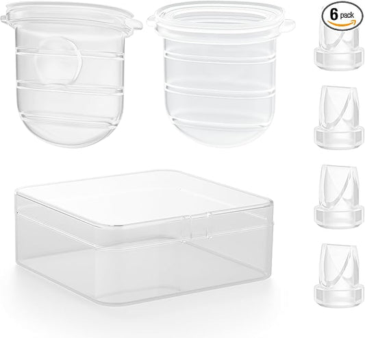 Diaphragm & Duckbill Valve Set Compatible with Momcozy M6 Breast Pump, Includes 4 Duckbill Valves and 2 Diaphragms, Pump Parts Works with Mobile Style M6