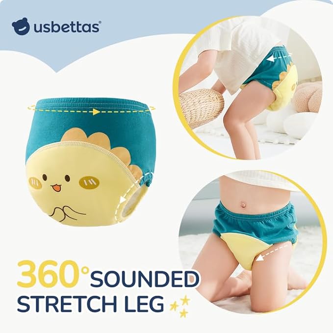 Toddler Potty Training Underwear for Kids, Cotton Reusable Waterproof Potty Training Pants Size 2t,3t,4t,5t,6t