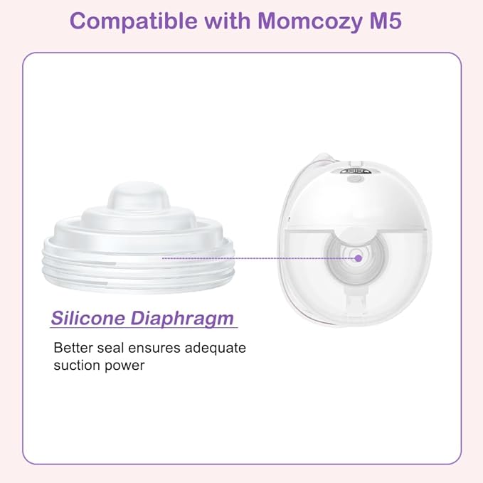 6Pcs Diaphragm Compatible with Momcozy M5 Breast Pump, Breast Pump Replacement Accessories for M5 Momcozy, M5 Breast Pump Replacement Accessories