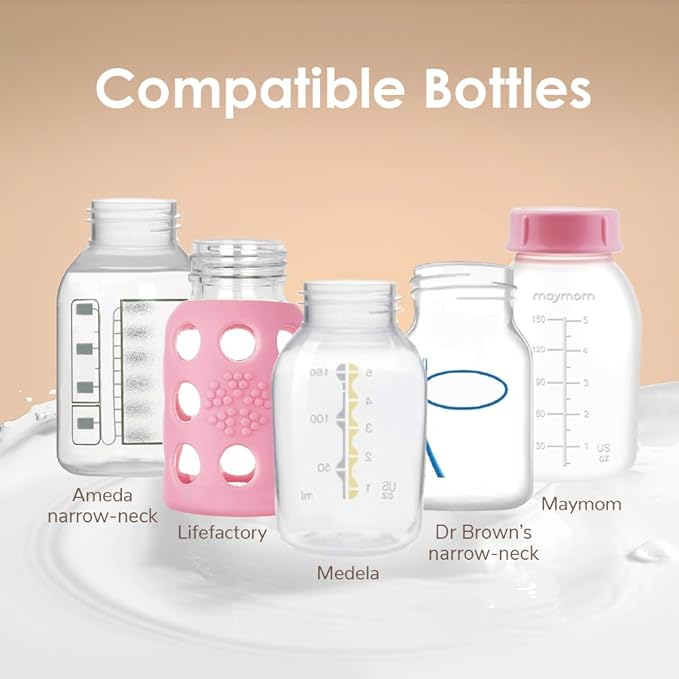 Maymom MyFit 14 mm Small Shields, Compatible with Medela Breast Pump Parts- PersonalFit, Freestyle, Harmony, Maxi, Flex Connector, Connect to Widemouth/Narrow Connector, 2pcs