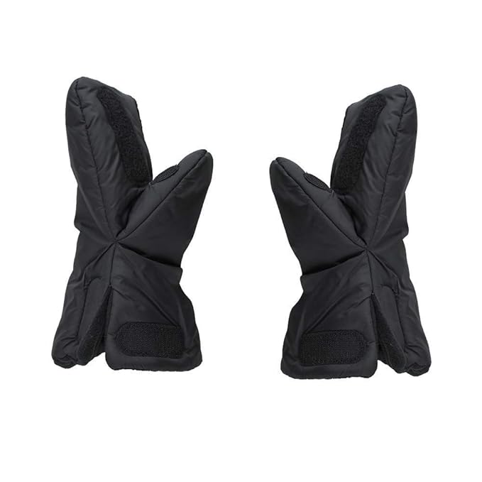 Black Waterproof Women Men Winter Stroller Gloves Hand Muff Warmers Extra Thick Anti-Freeze