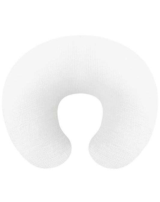 Nursing Pillow Covers, Muslin Nursing Cover for Breastfeeding Pillows, Comfortable for Baby Girls and Boys (White)