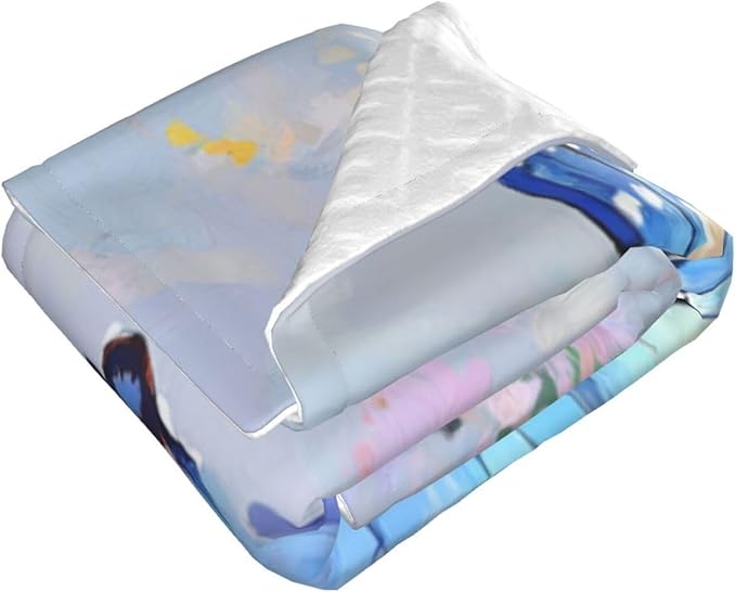 Baby Blanket Butterfly Flower Oil Painting for Boy Girl Newborn 30x40 Inch Toddler Infant Nursery Throw Blankets Double Layer Comfy Soft Plush Stroller Crib Quilt