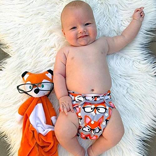 ALVABABY 6 Pack Cloth Diaper with 12 Inserts One Size Adjustable Washable Reusable Diaper Cover for Baby Girls and Boys