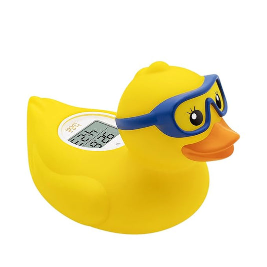 b&h Baby Bath Thermometer and Room Thermometer - Upgraded Sensor, The Infant Tub Water Temperature Thermometer Floating Toy Safety Products (Diving-Goggles Duck)