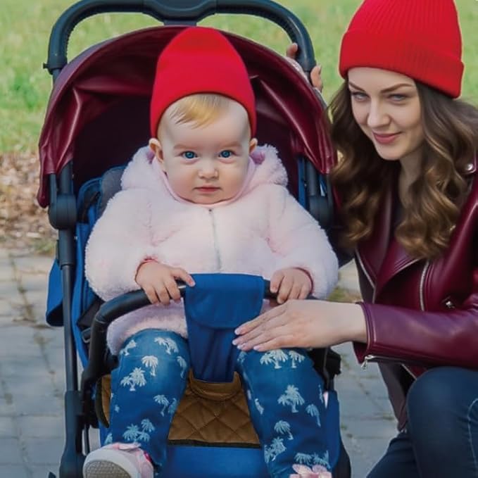 MOOB Waterproof Car Seat Protector - 2 Pack Premium Carseat Liner for Babies & Toddlers, Machine Washable & Quick-Dry, Anti-Slip Backing, Potty Training Pad for Infant Car Seat & Stroller (Brown)