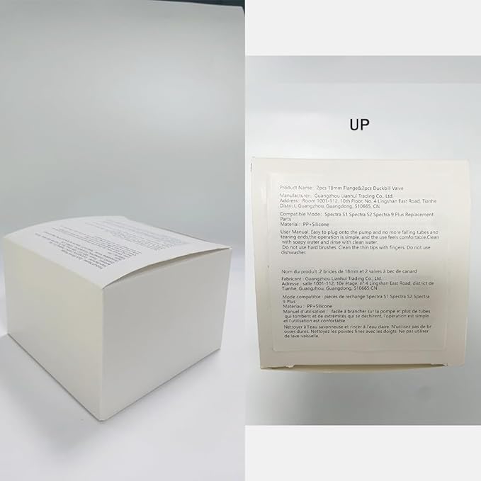 18mm Flange and Duckbill Valve Compatible with Spectra S1 Spectra S2 Spectra 9 Plus Breast Pumps Replacement Not Original Spectra Replace Pump Parts