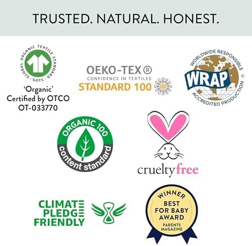 HonestBaby Baby Celebration Sleep & Play Footed One-Piece Pajama Sleeper 100% Organic Cotton