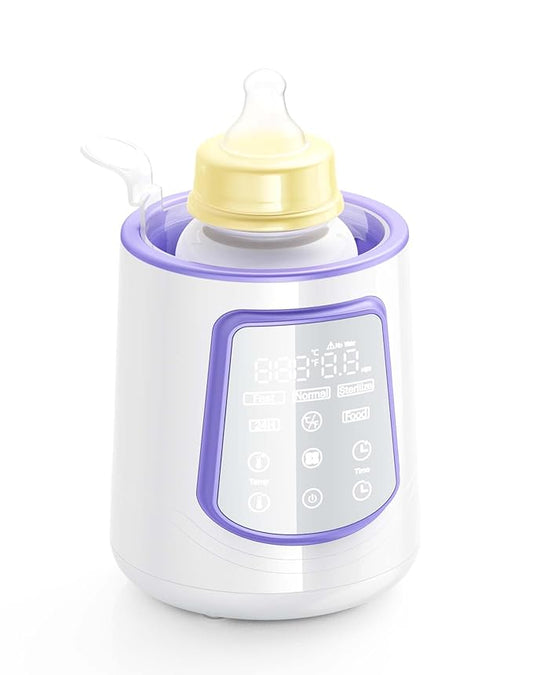 Fast Baby Bottle Warmer for Breastmilk, Smart 12 in 1 Breast Milk Warmer for Baby Essentials with Timer Temperature Control, Sterili-zing, Water Bath Technology, Baby Warmer for All Bottles Food Jars