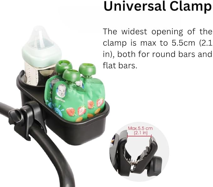 Universal Snack Tray for Stroller with Stroller Cup Holder, Universal Stroller Snack Tray with Cup Holder, Stroller Tray Attachment and Stroller Accessories