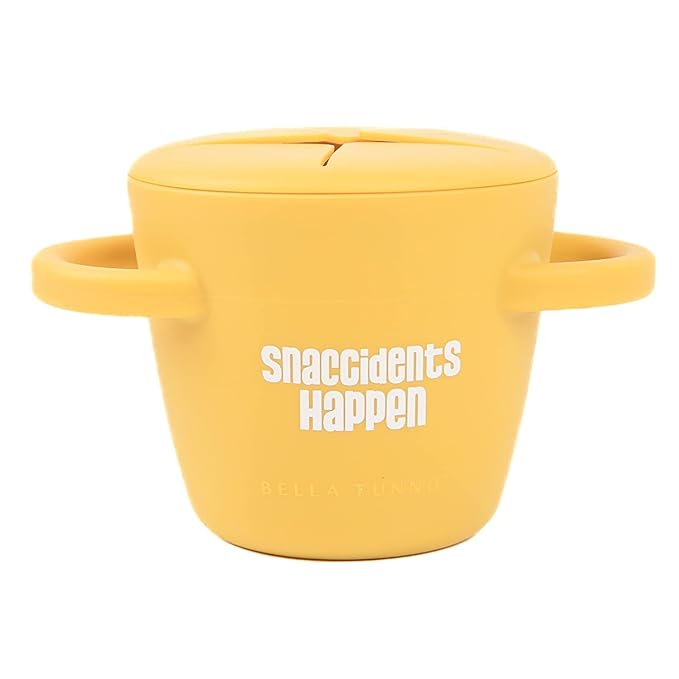 Bella Tunno Snack Cups for Toddlers, Silicone Spill Proof Food Container with Lid, Babies & Kids 6-12 Months, Snaccidents