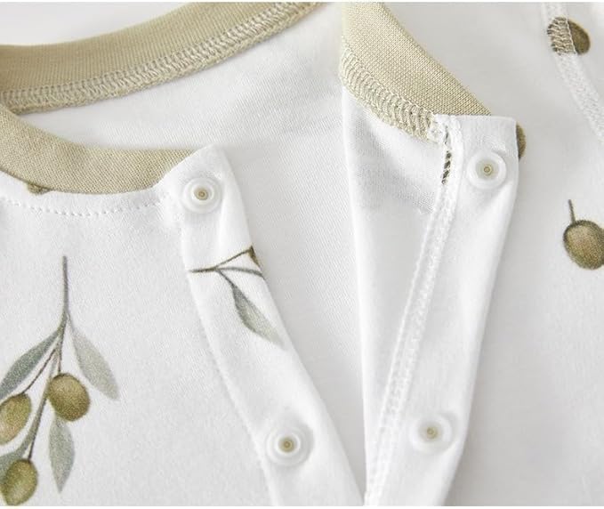 100% Organic Cotton Soft 3-24 Months 2-Piece Unisex Footless Newborn Baby Sleepers Pajamas Romper Boys Girls