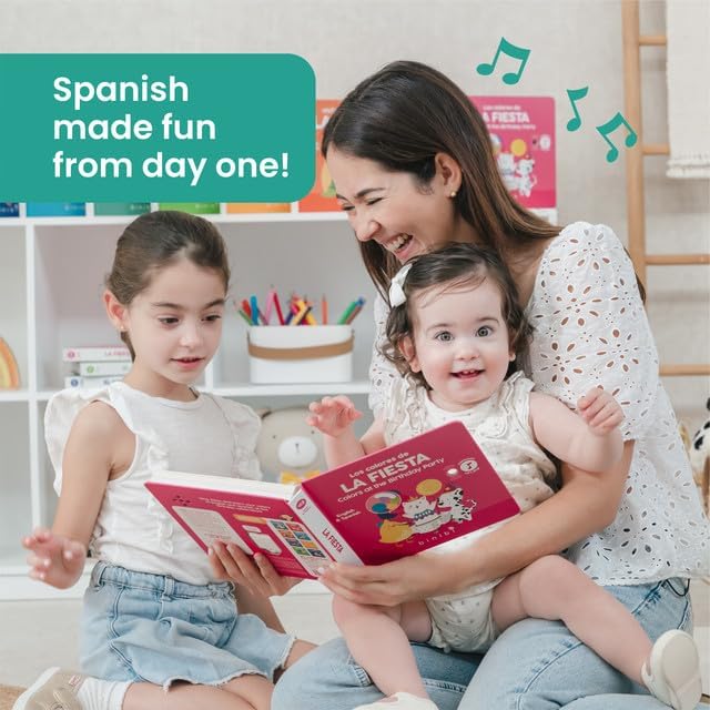 Binibi Spanish Musical Colors at The Birthday Party | Spanish Learning for Kids | Bilingual Children's Book for Babies & Toddlers 1-3 | Libro en espaol para bebes