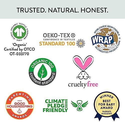 HonestBaby Classics 2-Piece Pajamas Sleepwear Pjs 100% Organic Cotton for Baby, Toddler, Kids