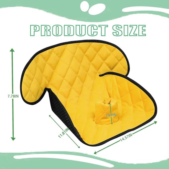 MOOB Waterproof Car Seat Protector - 2 Pack Premium Carseat Liner for Babies & Toddlers, Machine Washable & Quick-Dry, Anti-Slip Backing, Potty Training Pad for Infant Car Seat & Stroller (Yellow)