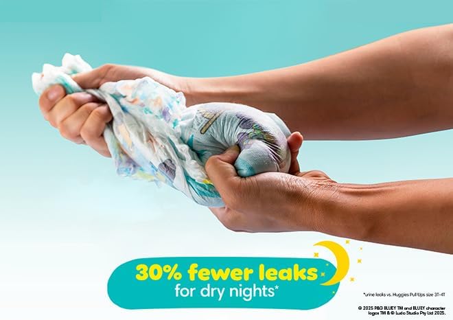 Pampers Training Pants - Easy Ups Boys & Girls Bluey - Size 2T-3T, 140 Count, Children's Potty Underwear (Packaging May Vary)