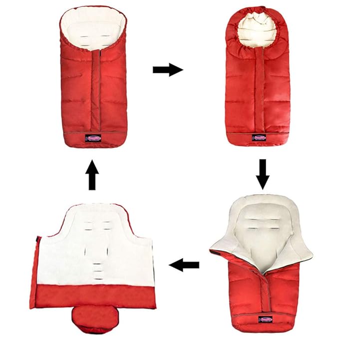 Winter Outdoor Tour Waterproof Baby Stroller Footmuff, Cozy Warm Toddler Sleeping Bag for Most Pushchair, Jogger, Strap Position Adjustable Stroller Blanket