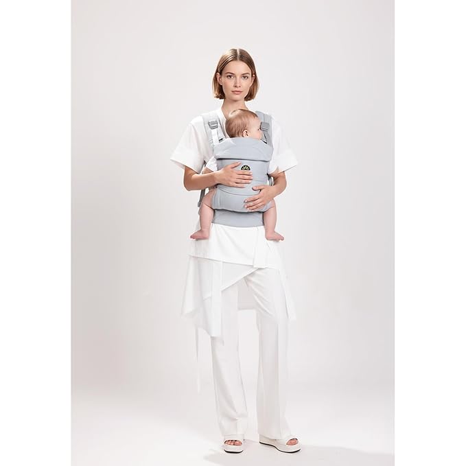 Baby Carrier for Newborns to Toddlers, Adjustable, Ultra-Soft and Weightless, Ergonomic Baby Carrier with Head Support, Baby Travel Gear, Baby Essentials (Blue)