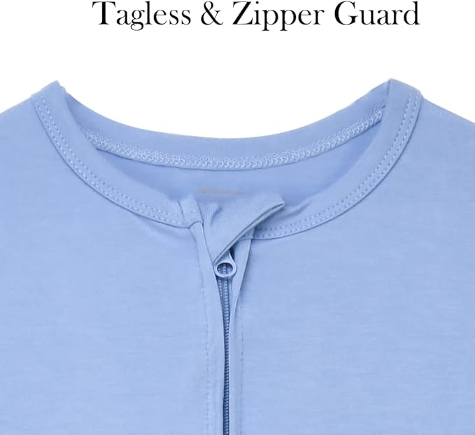 Aablexema Baby Footie Pajamas Zipper - Rayon from Bamboo Infant Footed Pjs with Mittens Sleepwear Jammies