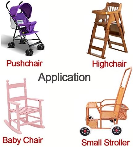 ZARPMA Baby 2 Point High Chair Security Straps,Replacement Harness Straps Belt for Child Kid Infant Safety Strap for Pushchair HighChair Child Chair,Stroller(1M Length)