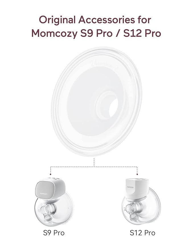 Momcozy Original S9 Pro/S12 Pro Replacement Accessories, Only Compatible with Momcozy S9 Pro/S12 Pro Breast Pump NOT for S9/S12(24mm Single-Sealed Flange,1 Pack)