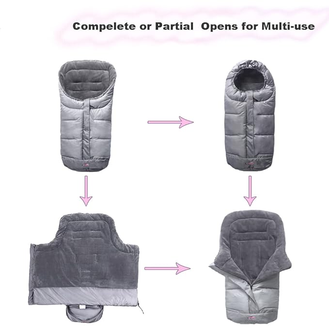 Anti-Kick Winter Stroller Blanket,Warm Cuddly Weather Resistant Baby Footmuff Adaptable for All Strollers, Toddler Stroller Winter Cover Bunting Bag