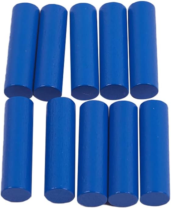 Adena Montessori Toys Wooden Counting Peg Game - Learn to Count 1-10 with Numerals, Peg Drop Box & Tumbling Pegs - Educational Toddler Toy for Early Math Skills Development (Small Counting Pegs Board)