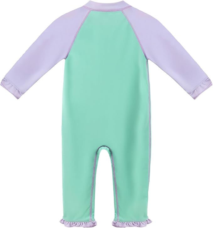 Baby Swimsuit UPF 50+ Sun Protection One Piece Zipper Beach Swimwear for Little Boys Girls Toddler