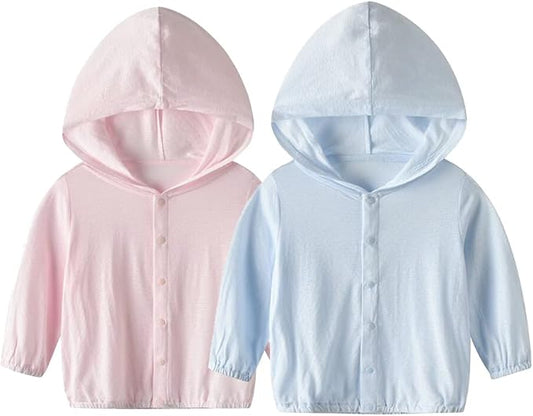 Vivobiniya Baby Lightweight Sunscreen Hoodie Toddler Summer Sun Protection Outwear Breathable Coat Jacket 3m-5Y