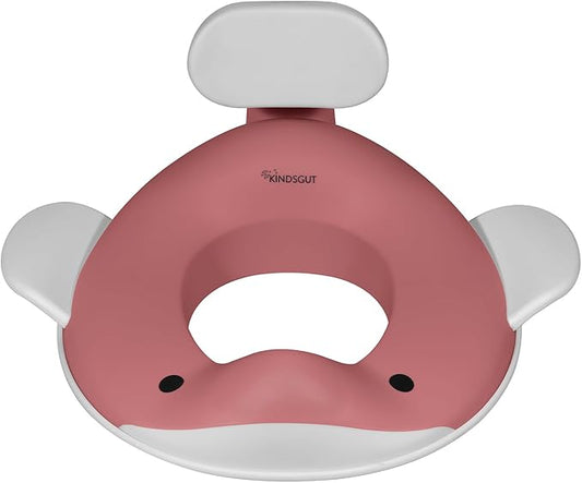 Kindsgut Potty Training Seat in whale design, designed in Germany, suitable for all toilet shapes non-slip toilet seat, Dusty Pink