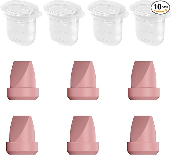 6pcs Duckbill Valves and 4pcs Diaphragm Compatible with Momcozy Mobile Style M6, Replace for M6 Breast Pump Replacement Accessories, Fit for Momcozy Pump Part, Not Original Parts, Red