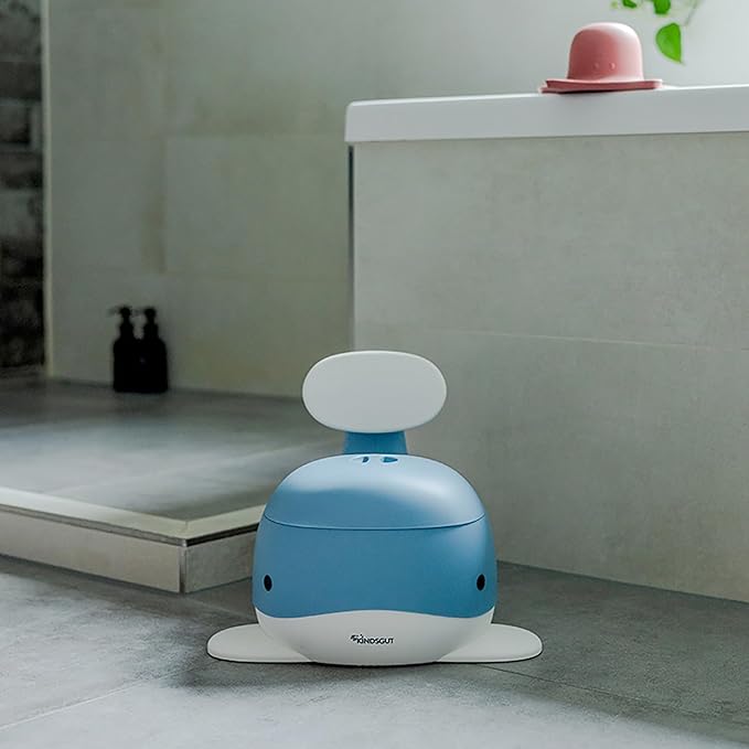 Kindsgut Potty Training Toilet in Whale Design, Designed in Germany, Potty Training in a Beautiful Design, Pigeon Blue