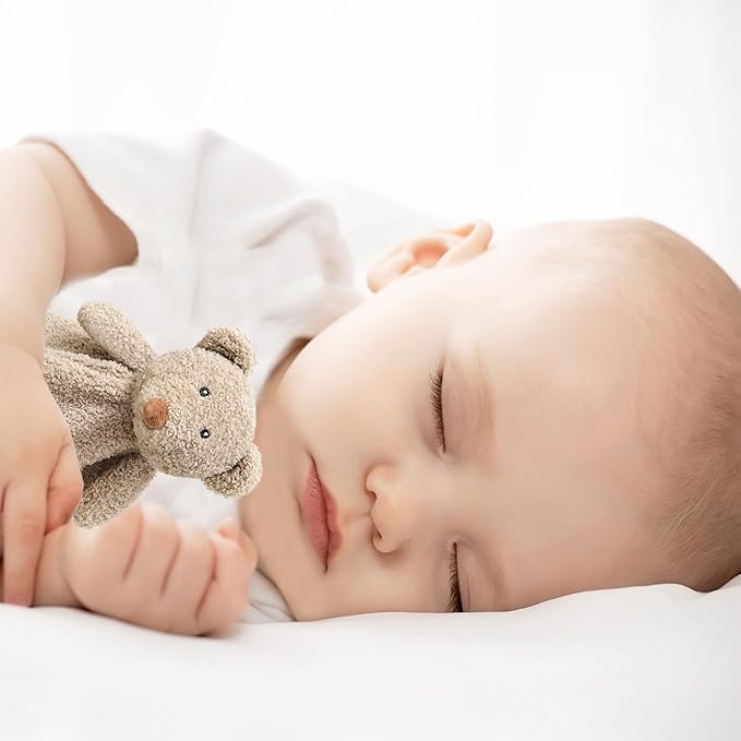 Baby Brown Teddy Bear Soft Stuffed Animal Security Blanket, Plush Bear Character Lovey Blanket, Baby Shower/Nursery Gift, Newborn Infant Toddler Snuggle Blankie for Boys Girls, 14 Inches
