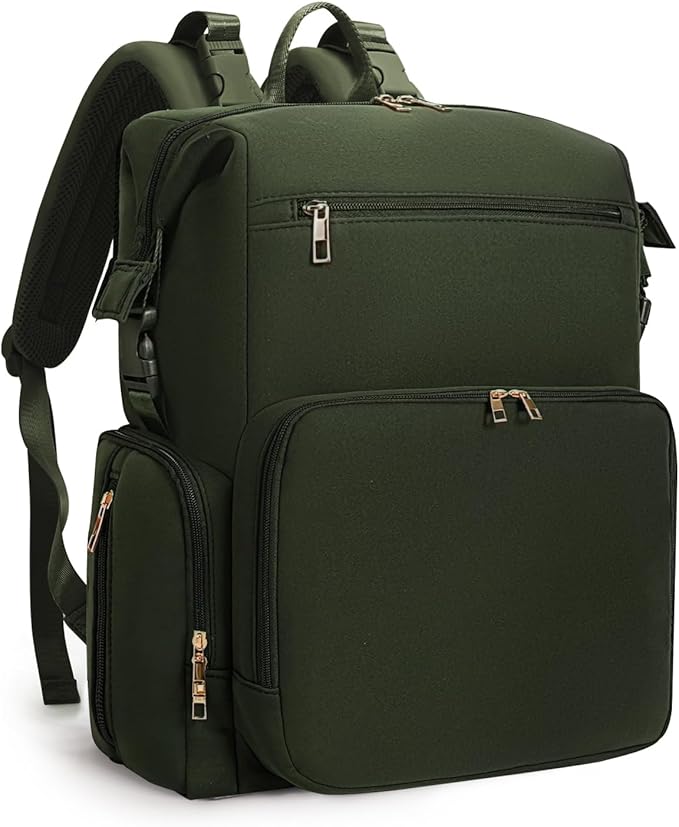 CEI-CEI Neoprene Diaper Bag Backpack Large Newborn Baby Maternity Bags Waterproof Travel Backpack for Mom Dad with Insulated Pockets,Changing Pad