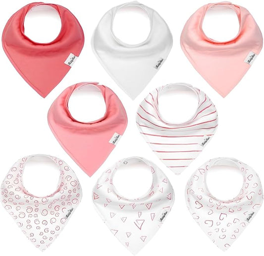 Organic Cotton Baby Bibs for Boys, Girls - Soft Drooling and Teething Bibs - Absorbent, Adjustable Bib for Toddlers