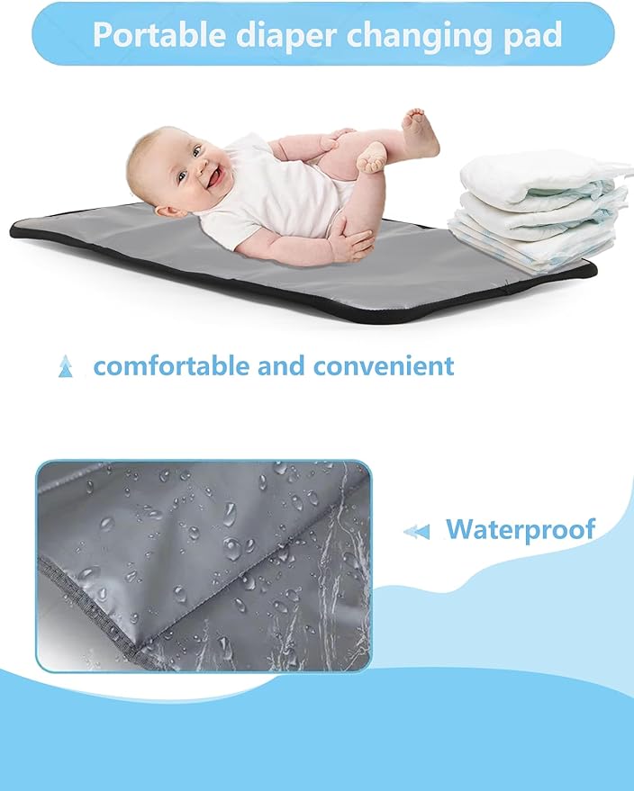 Diaper Bag Backpack, Baby Bag with Changing Pad, Travel Waterproof Diaper Bag Tote, Newborn Essentials Must Haves, Luxury baby shower gifts for boys & Girls, Black